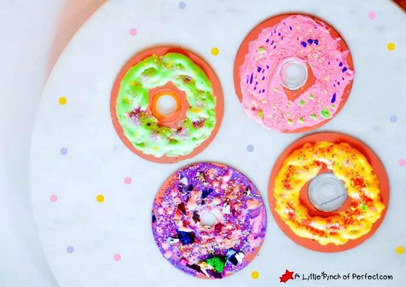 Adorable Recycled CD Doughnut Craft For Kids