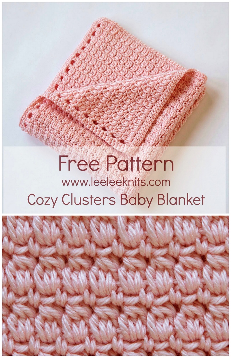 Cluster Stitch Crochet Baby Blanket Pattern