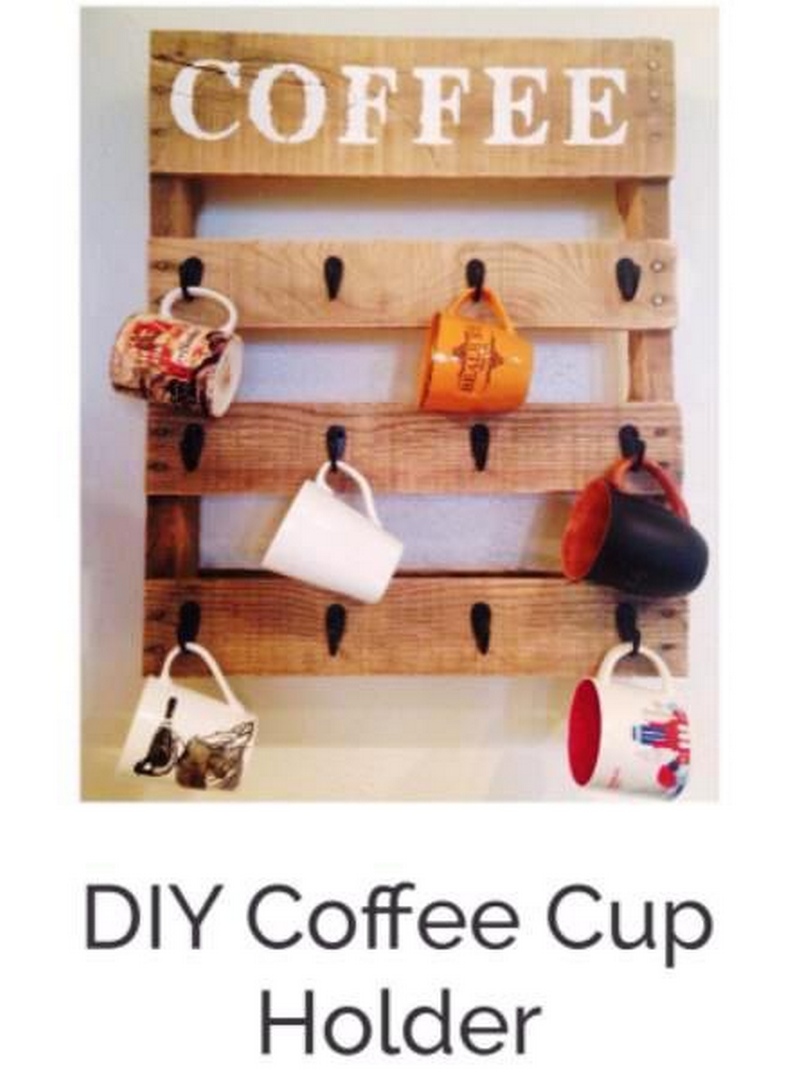 20 DIY Pallet Coffee Cup Holder Ideas Susie Harris