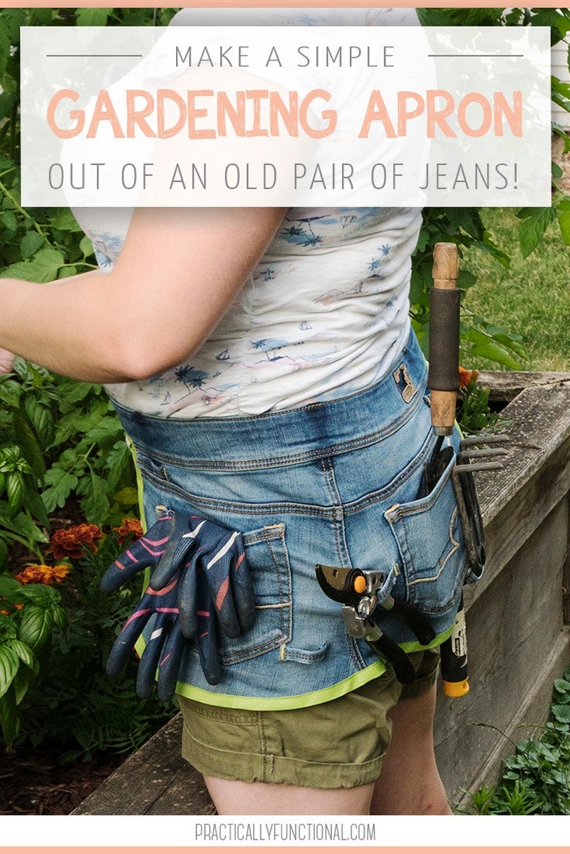 DIY Gardening Apron From Old Jeans