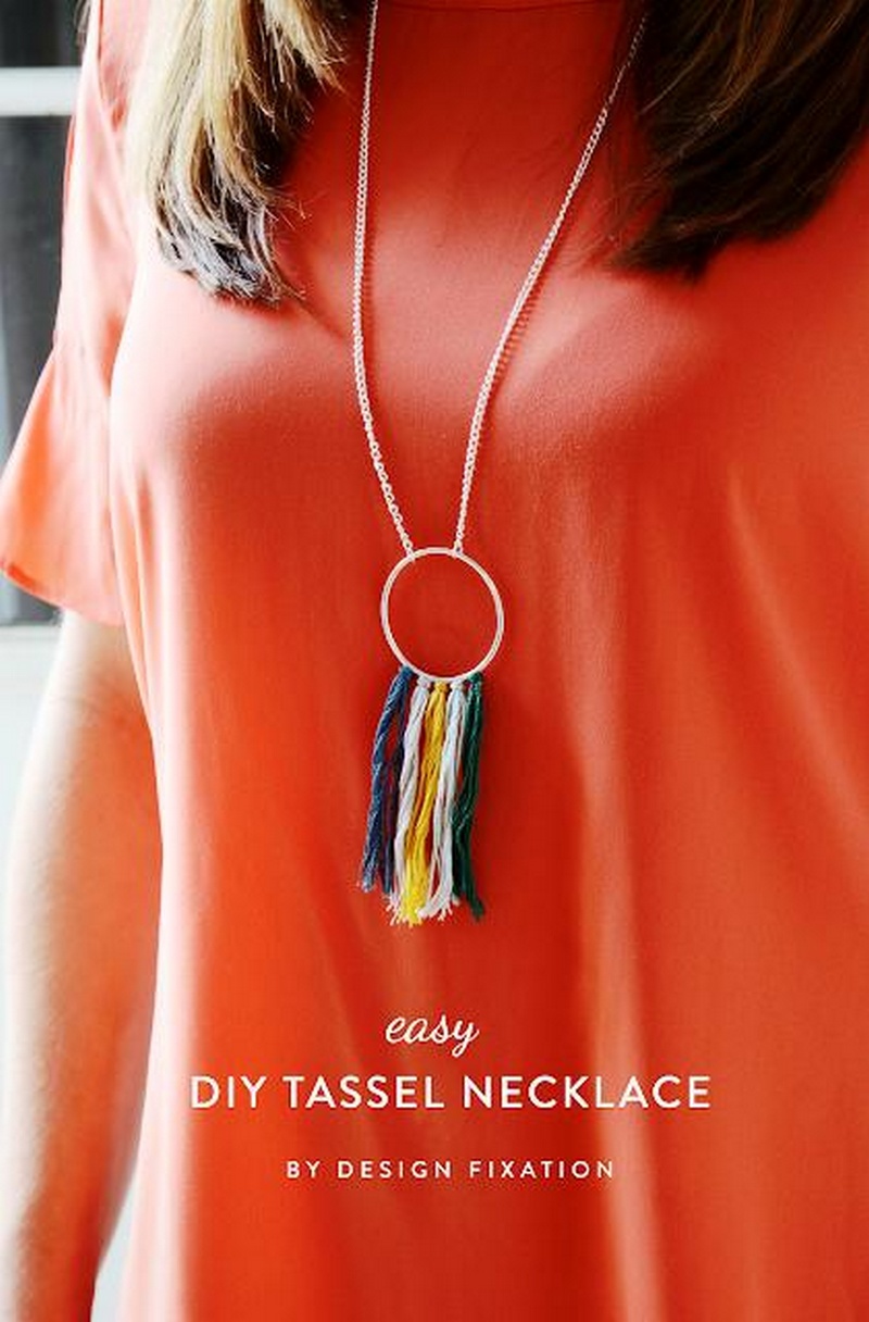 Easy DIY Tassel Fringe Necklace