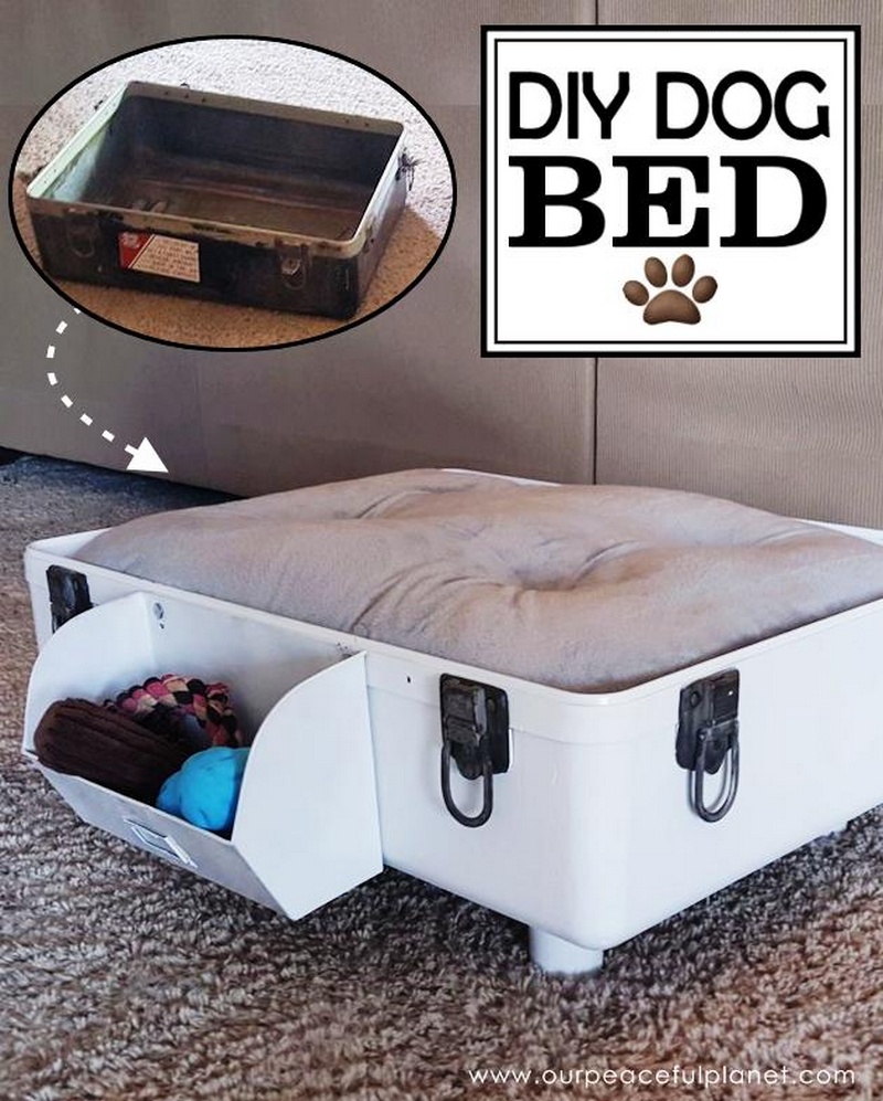 How To Make A DIY Dog Bed From A Suitcase
