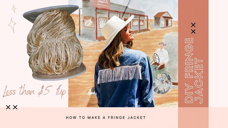 How To Make A Fringe Denim Jacket Easy Cheap Diy