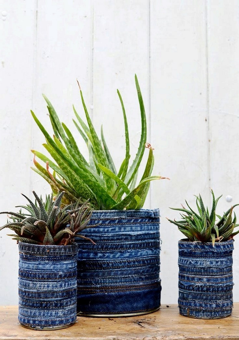 How To Make A Gorgeous Recycled Jean Planter Basket