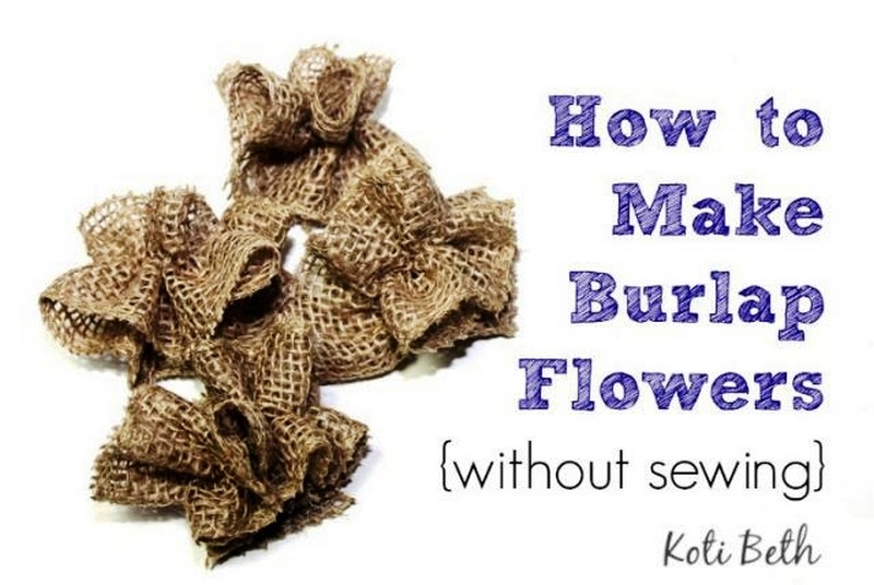 How to Make Easy Burlap Flowers Without Sewing