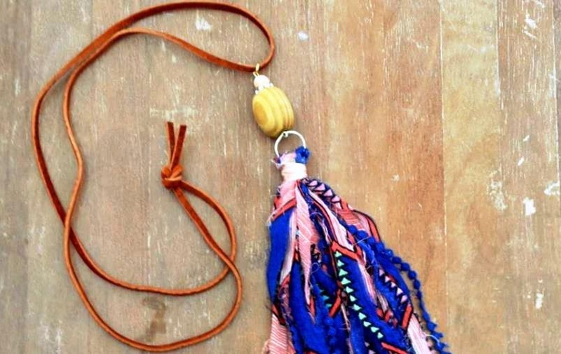 How to make Fabric Tassel Necklaces