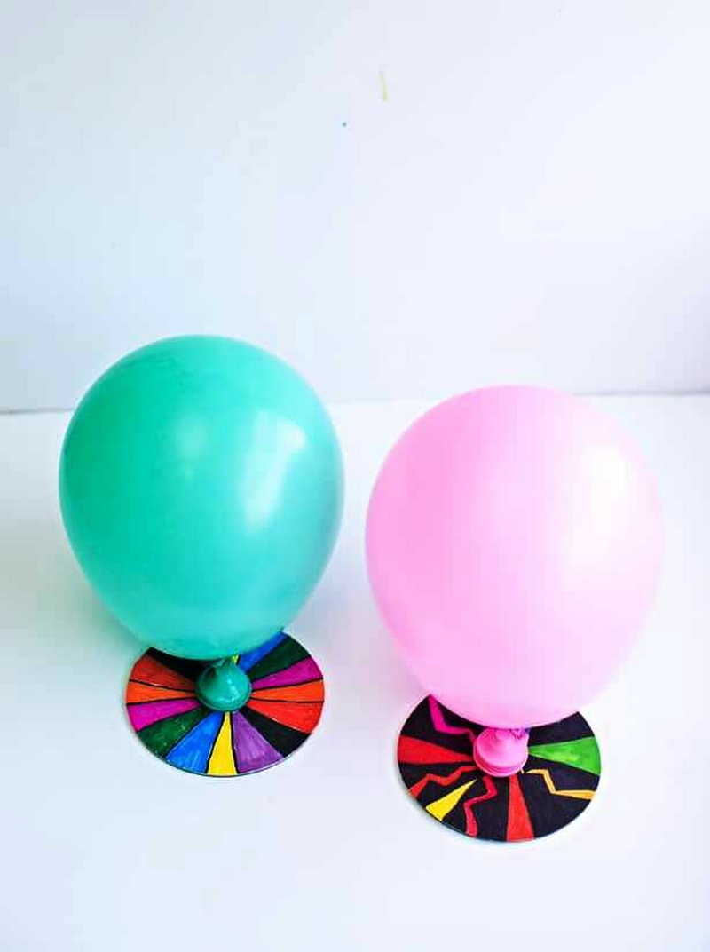Make A CD Balloon Hovercraft Designed With Kids Art