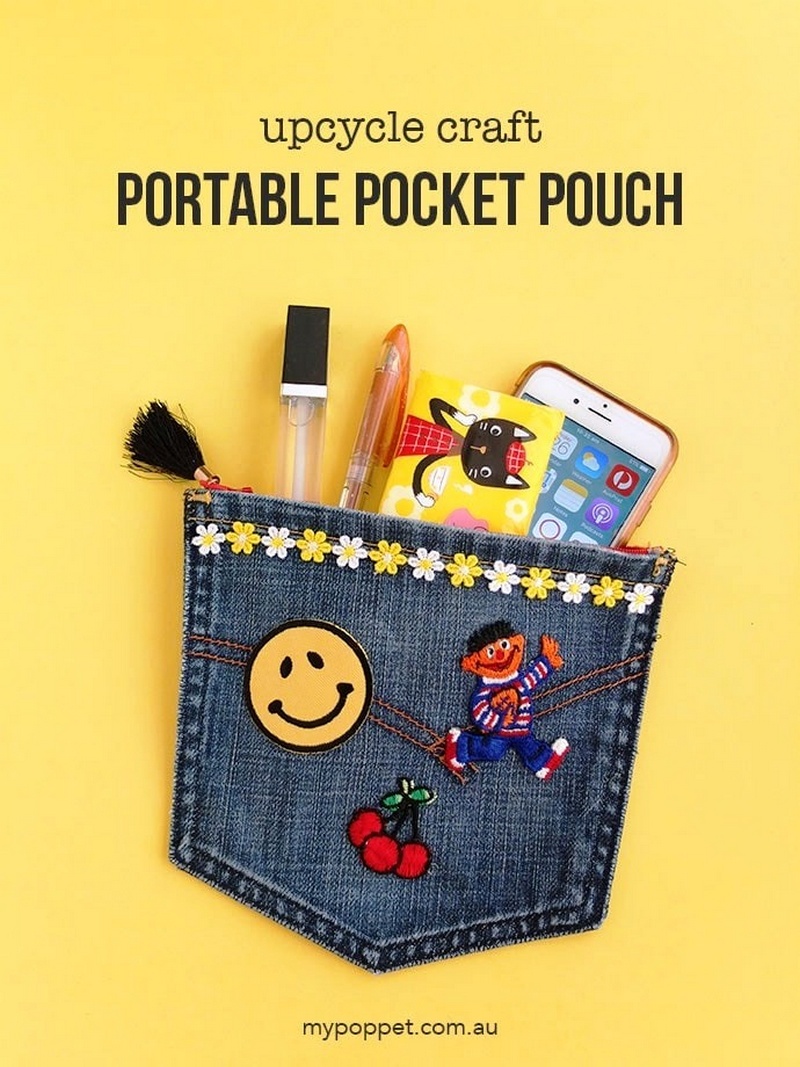 Upcycle Craft Portable Pocket Pouch