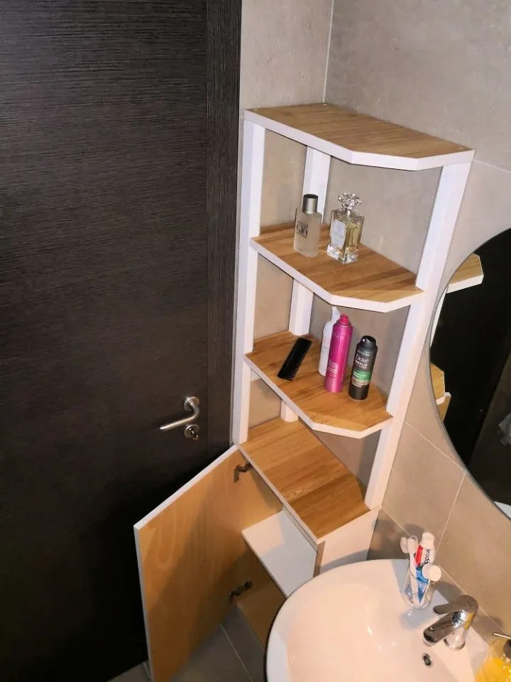 Angled Bathroom Shelf