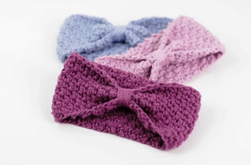 Blue Berry Dance Crochet Headband