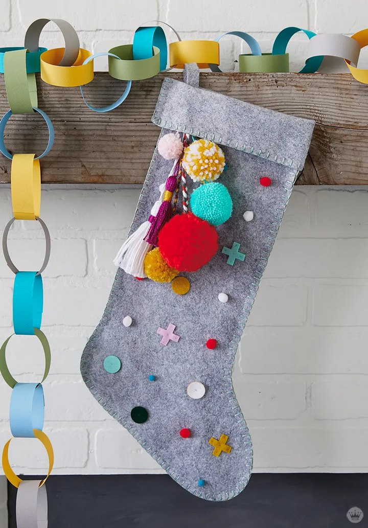 Christmas Stockings with Felt Appliques and fun Embellishments