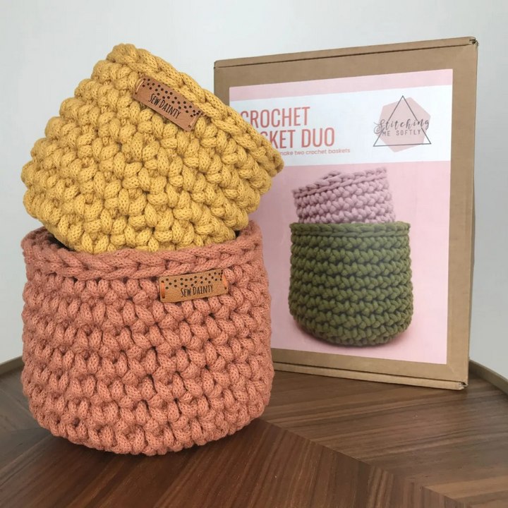 Crochet Basket Kit from Stitching Me Softly