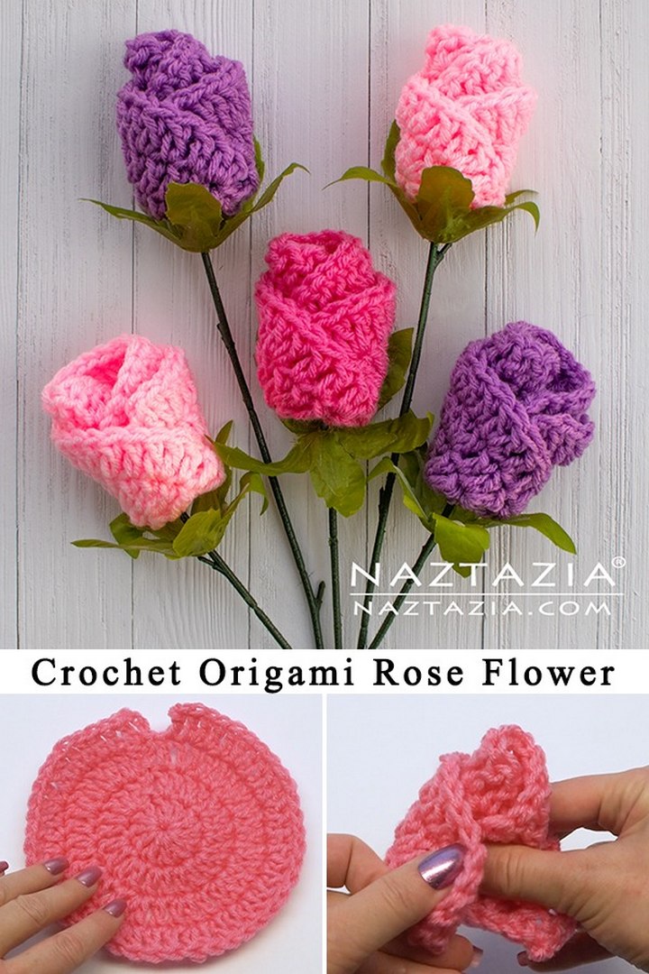 Crochet Simple Origami Rose