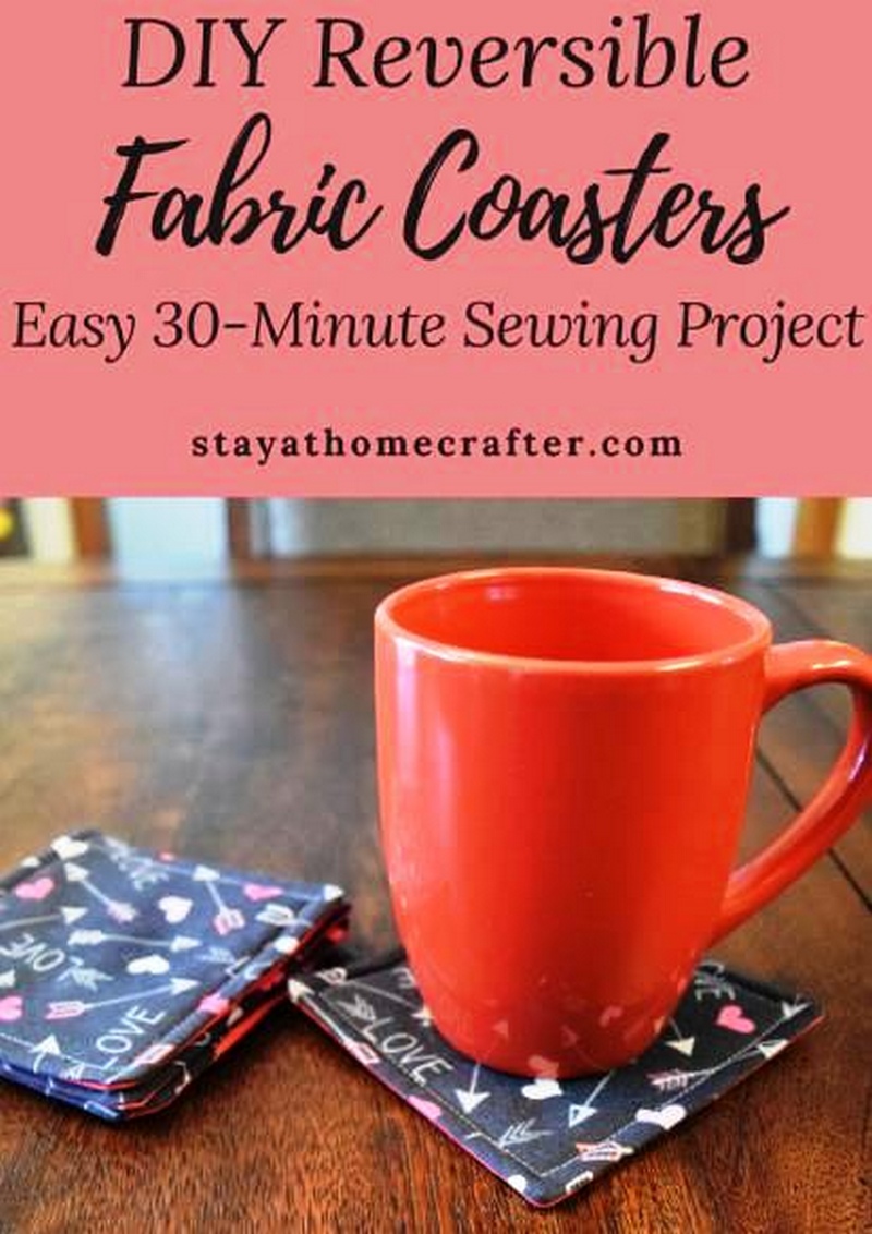DIY Easy Reversible Fabric Coasters