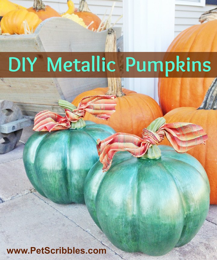 DIY Metallic Pumpkins