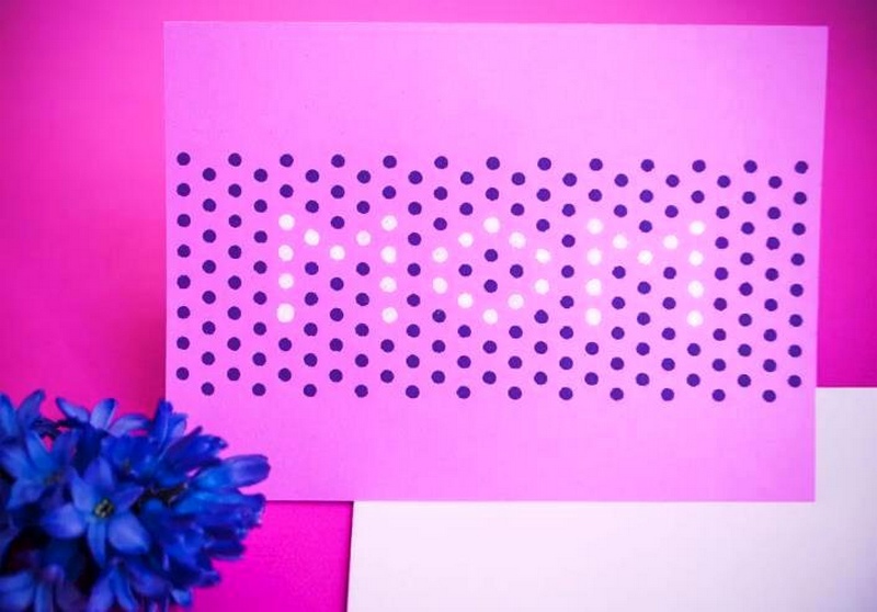 DIY Mothers Day Card Using A Polka Dot Stencil