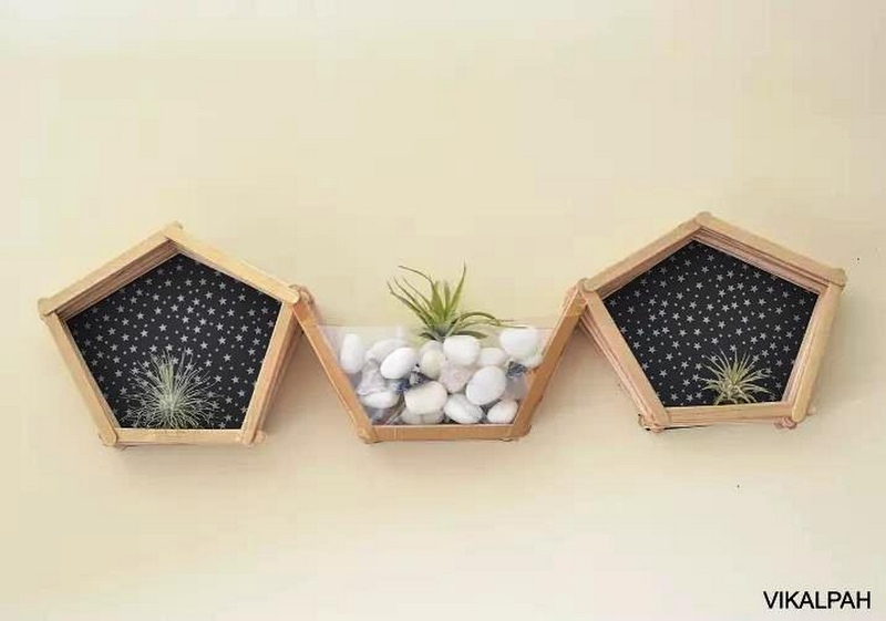 20 DIY Hexagon Shelves Using Popsicle Sticks Susie Harris