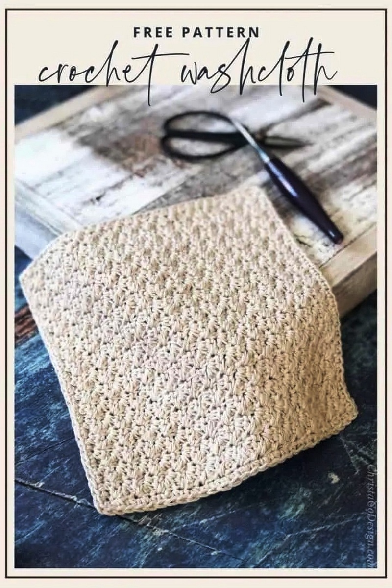 Easy Crochet Washcloth Pattern Grana Washcloth