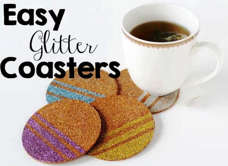 Glitter Coasters to Impress Your Guests