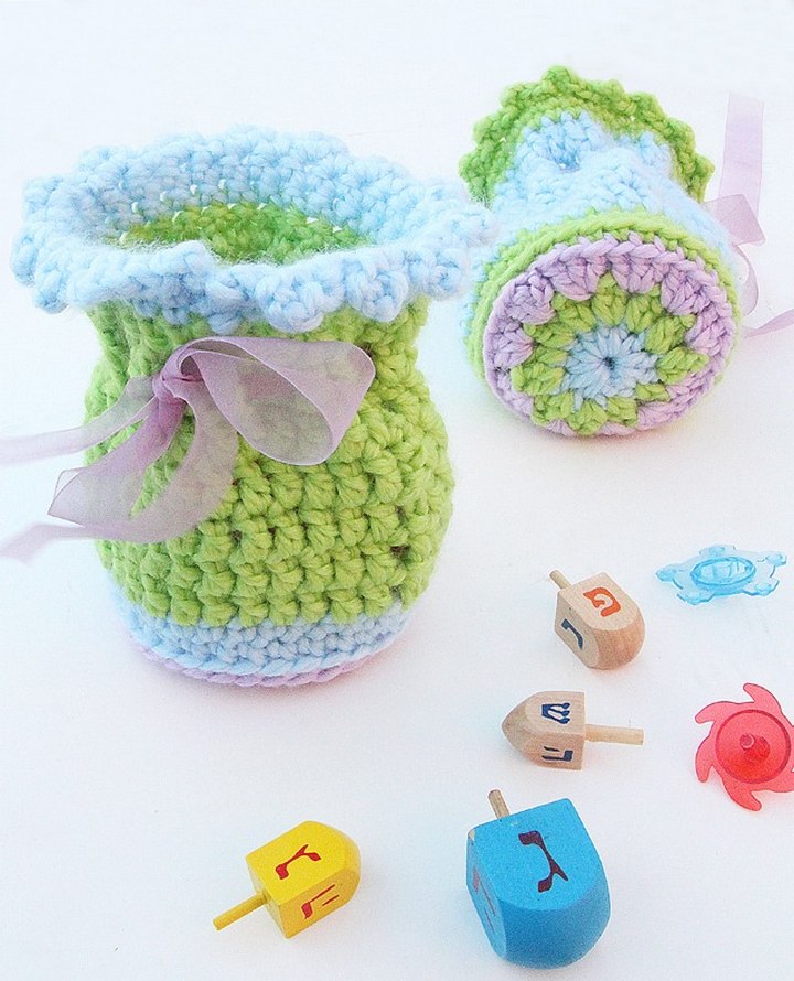 Granny Medallion Crocheted Gift Pouches