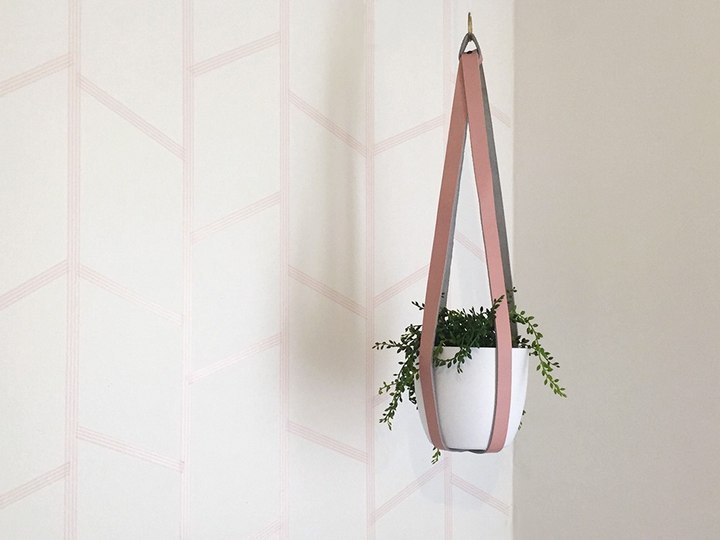 Hanging Leather Planter