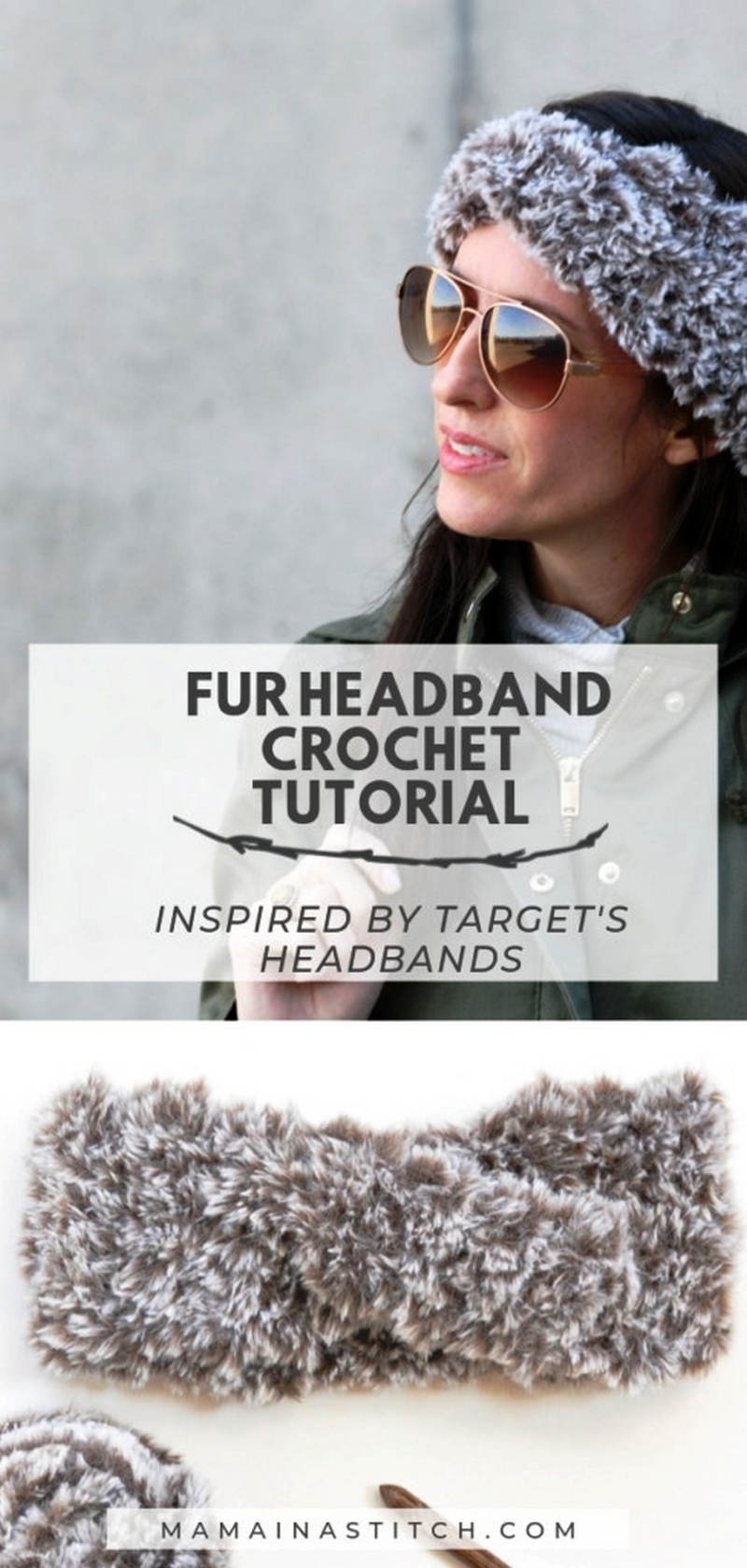 How To Crochet A Crossed Fur Headband Ear Warmer