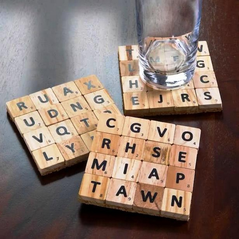 Make Scrabble Tile Coasters In Minutes