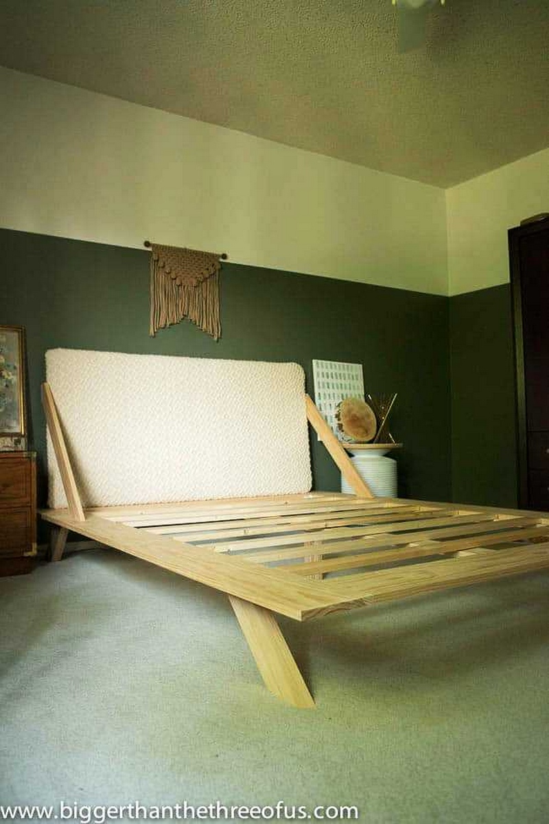 Mid century Inspired DIY Bed