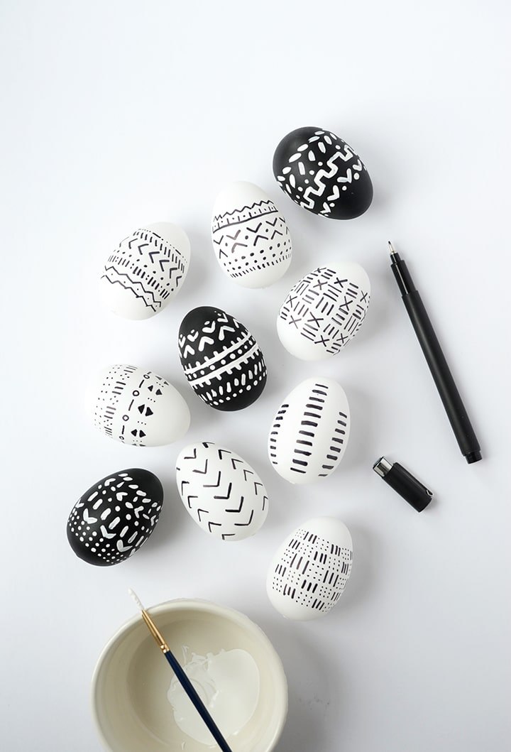 Mudcloth Inspired Easter Eggs