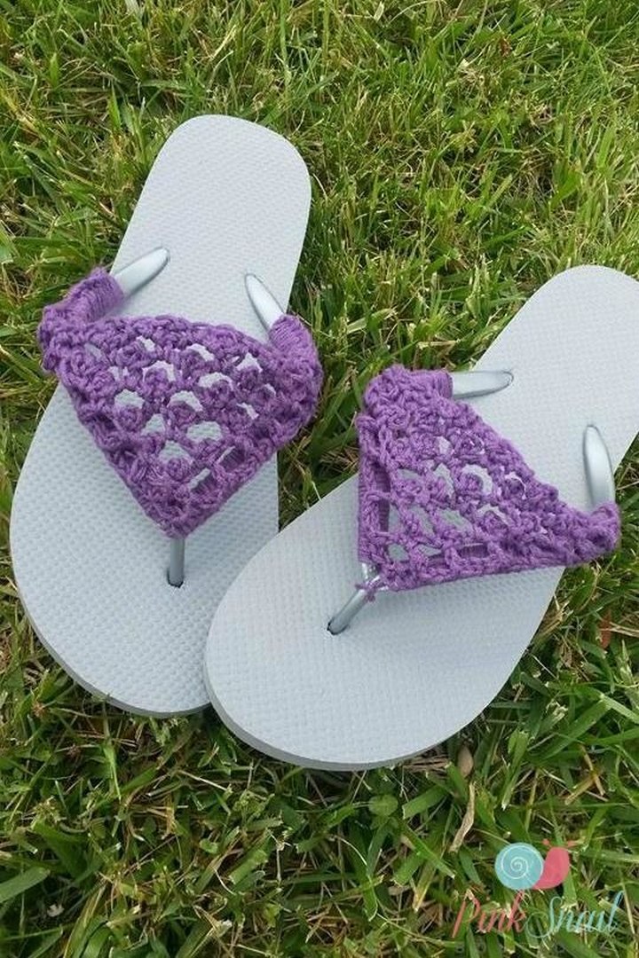 Peekaboo Crocheted Flip Flops