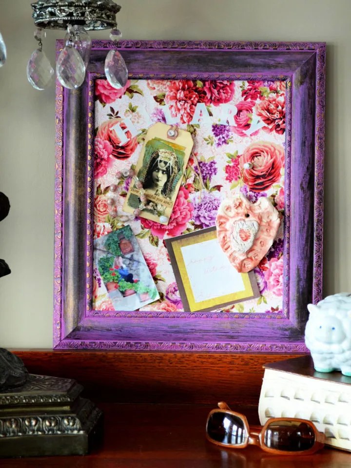 Picture Frame to a Cork Message Board