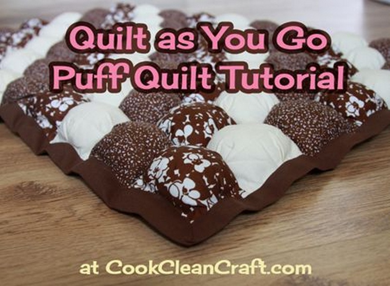 Quilt As You Go Puff Quilt mat Tutorial