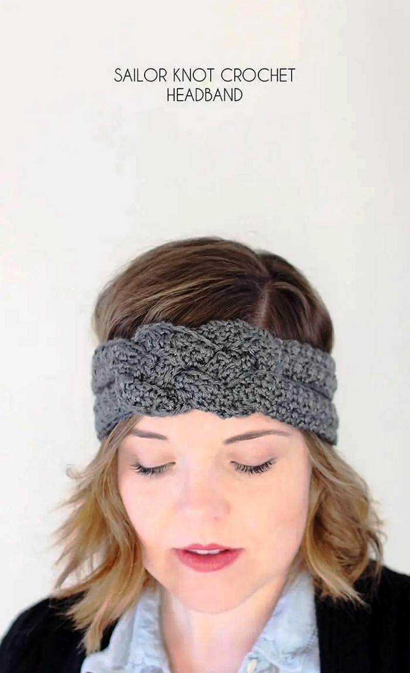 Sailor Knot Crochet Headband – Free Pattern