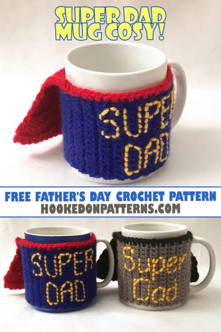 Super Dad Mug Cosy Pattern