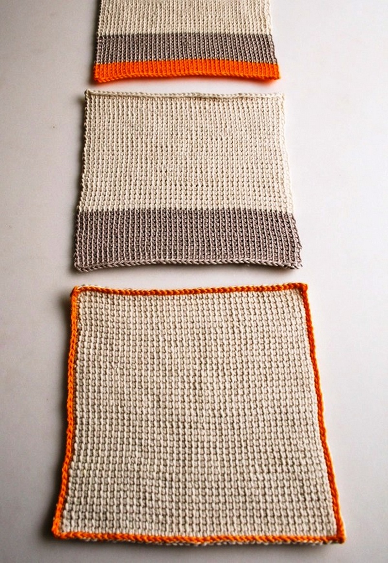 Tunisian Crochet Washcloths 1