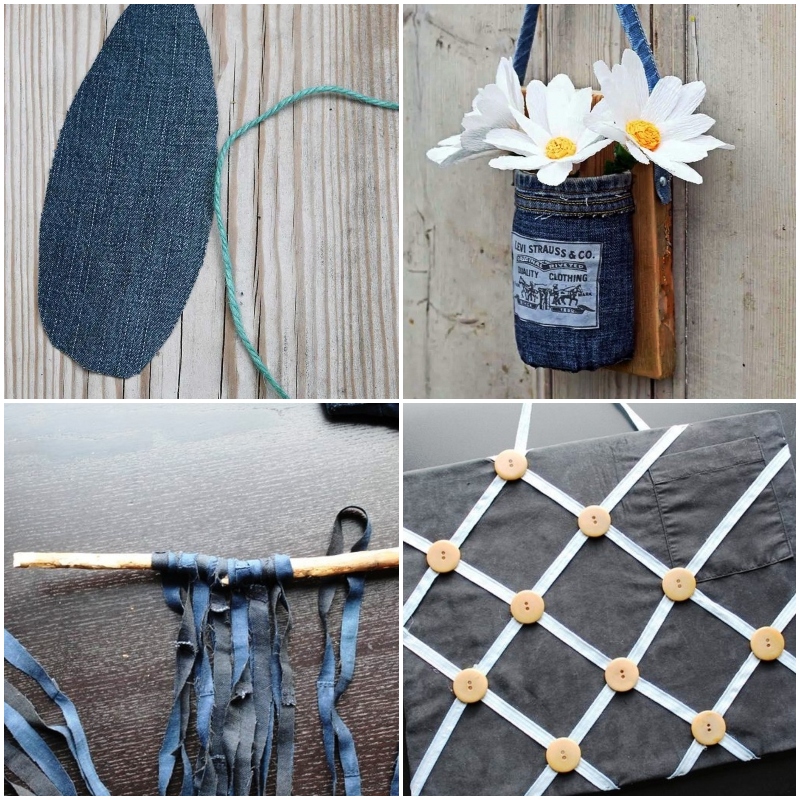 20 DIY Denim Wall Art Ideas DIY Room Decor Susie Harris