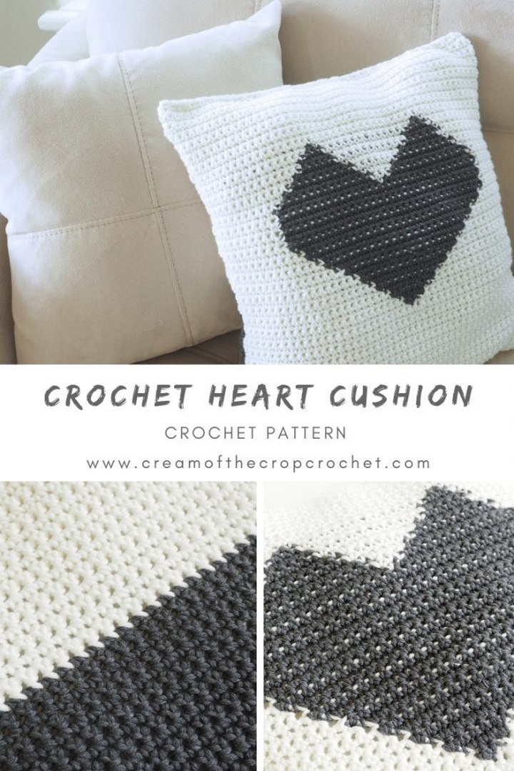 Crochet Crochet Heart Cushion Pattern
