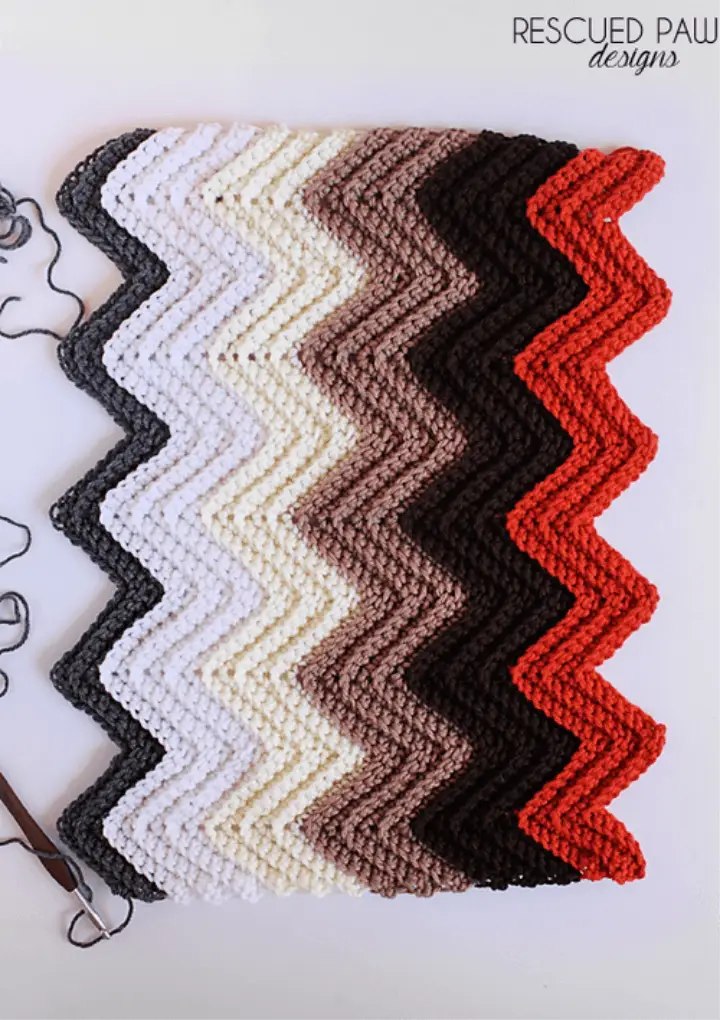 Easy Crochet Chevron Blanket