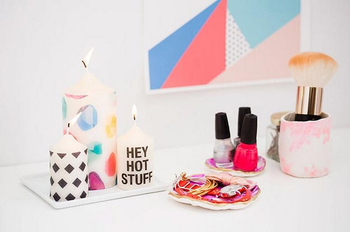 Easy DIY Patterned Candles