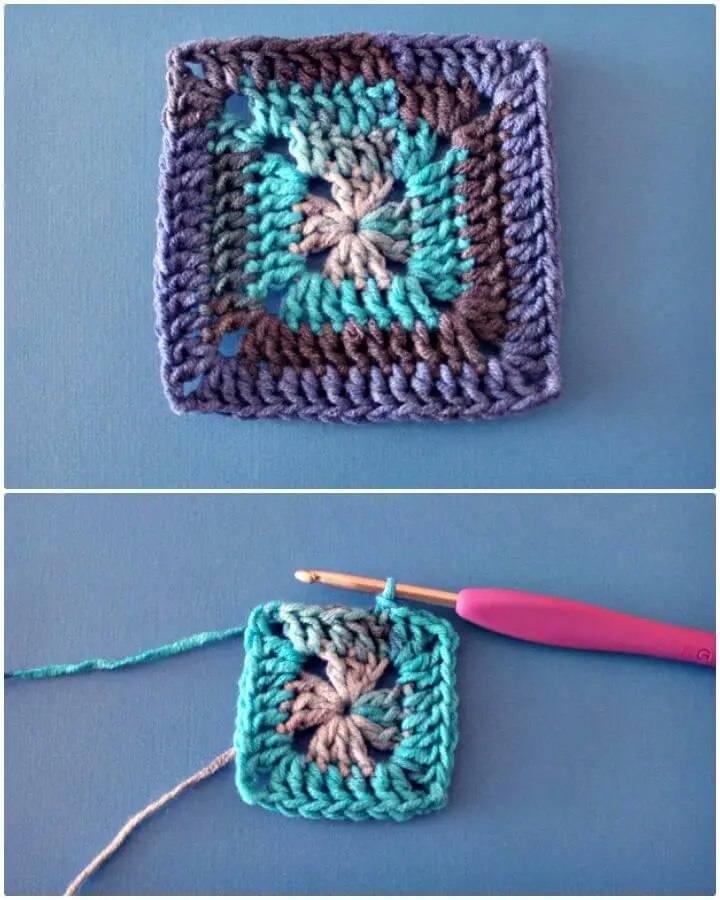 Free Crochet Solid Granny Square Pattern