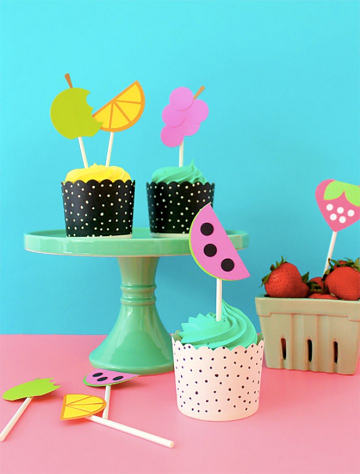 Fruity Cupcake Toppers