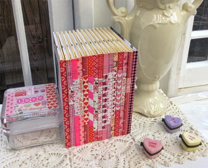 Patterned Craft Tape Book Spines