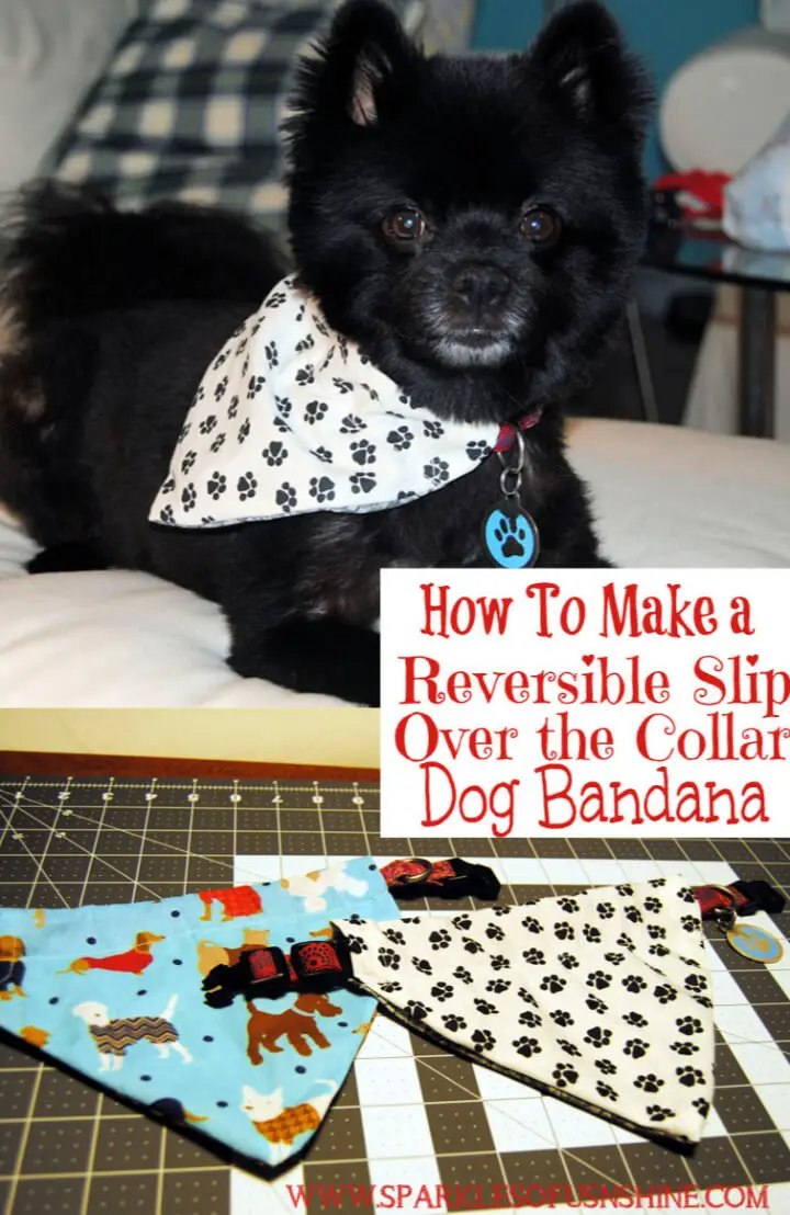 Reversible Slip Over The Collar Dog Bandana