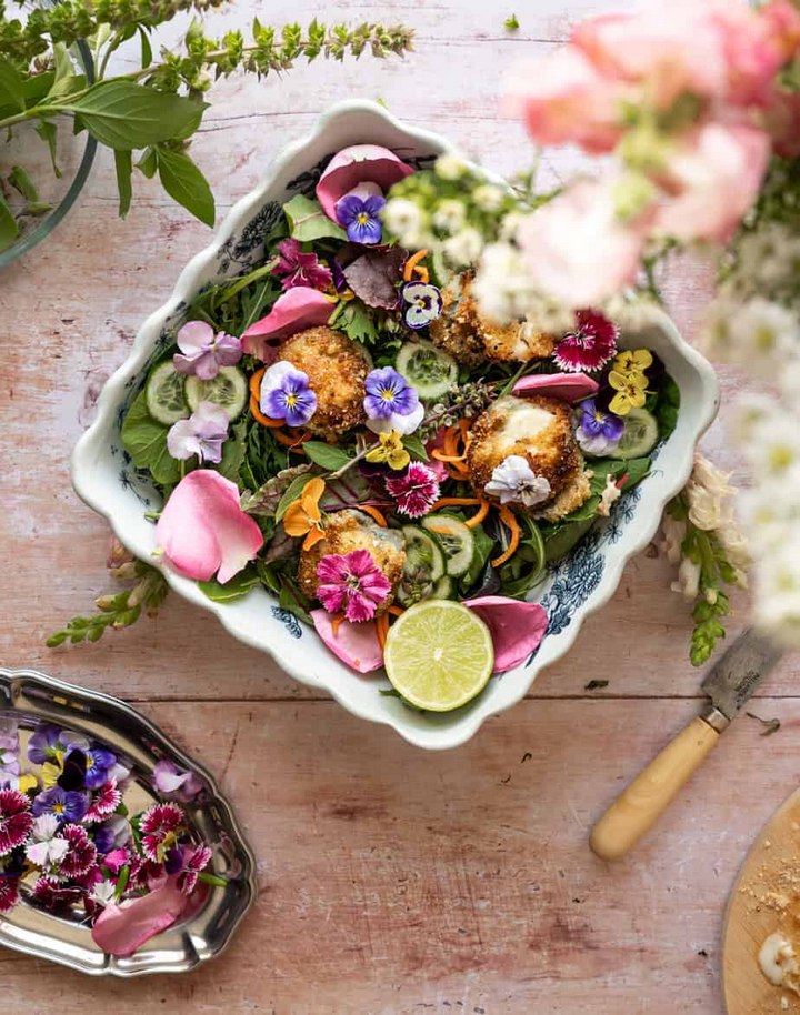 Vibrant Edible Flower Salad