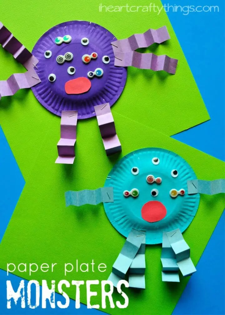 DIY Paper Plate Monster Kids Craft
