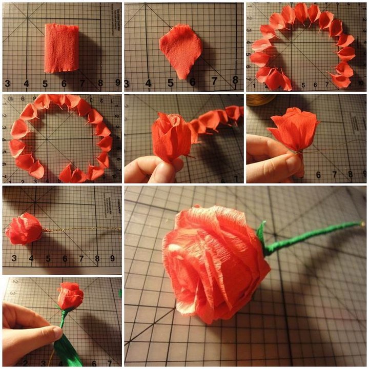 DIY Easy Crepe Paper Rose