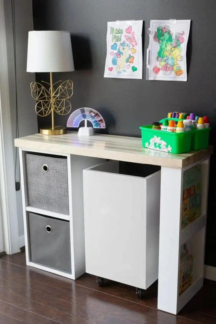 Build a DIY Kids Desk with Storage