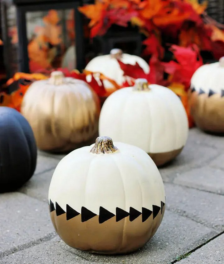 Chic Painted Fall Pumpkins