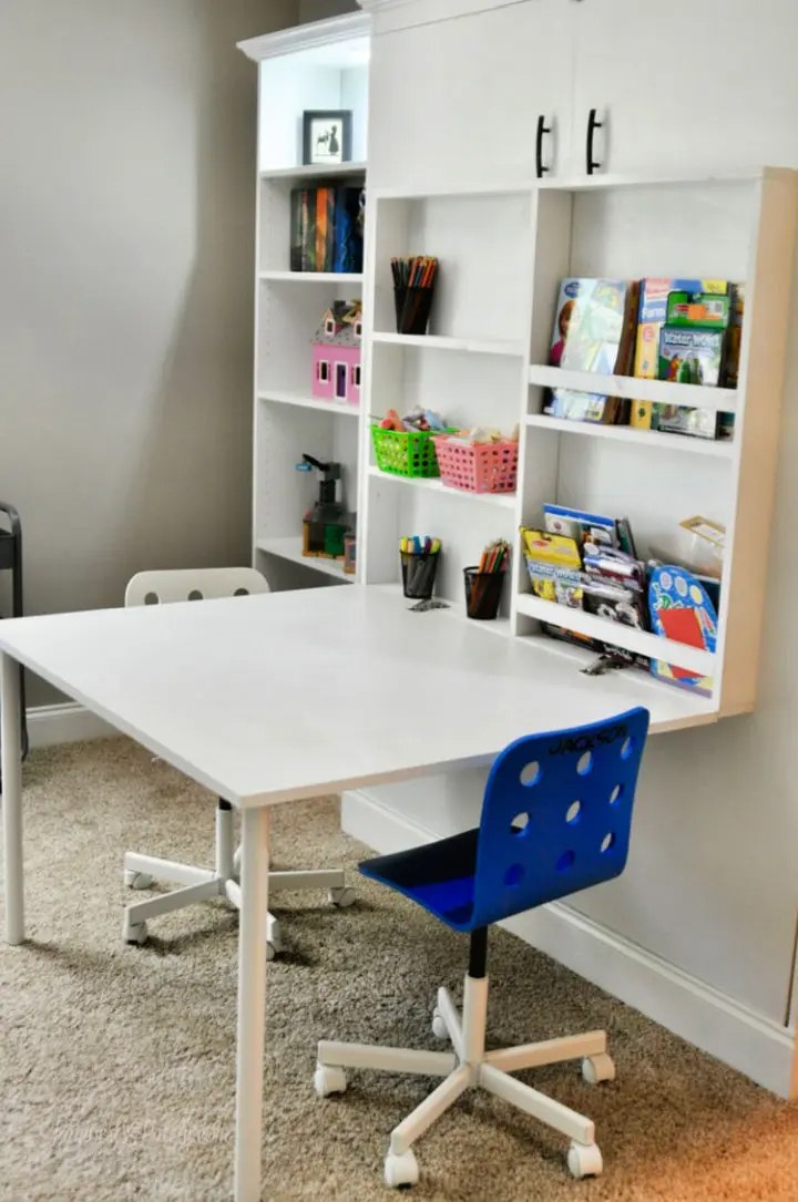 Craft Desk and Bookcases