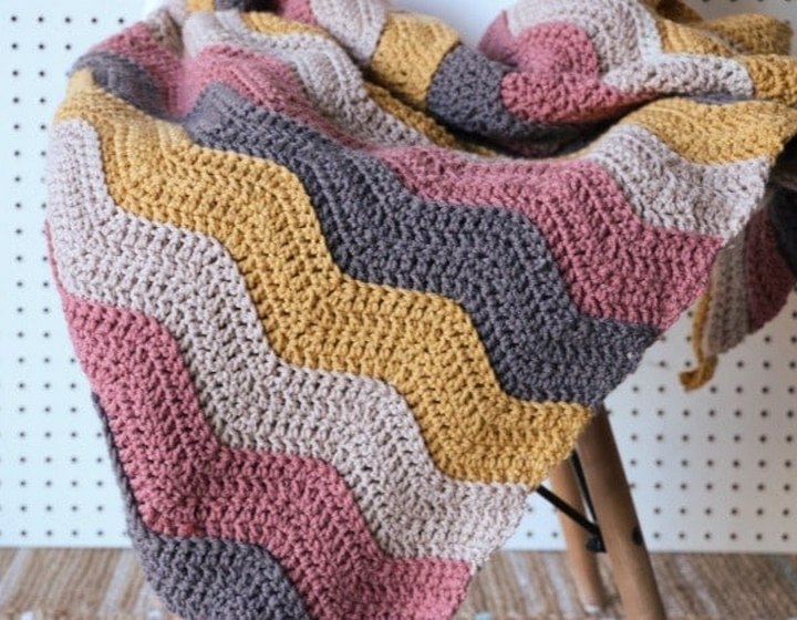 Crochet Ripple Blanket Free Pattern